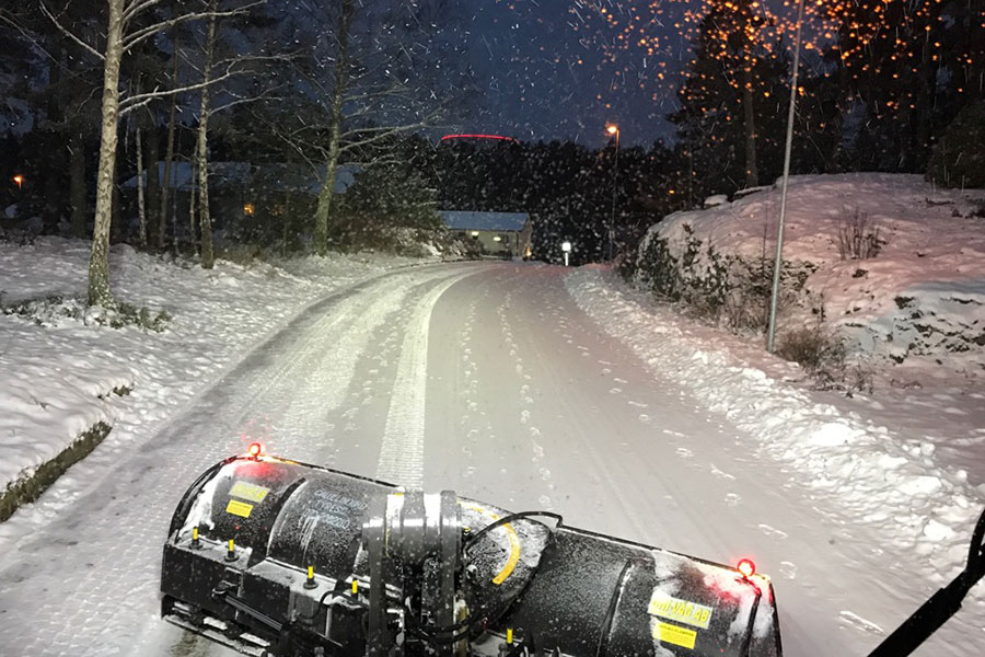 Plogblad på väg kvällstid